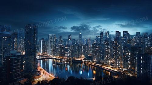 城市夜景视频素材,璀璨夜色下的城市光影掠影