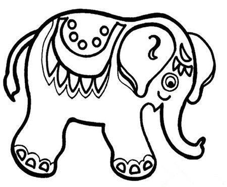 大象简笔画图片大全,可爱巨兽的趣味描绘