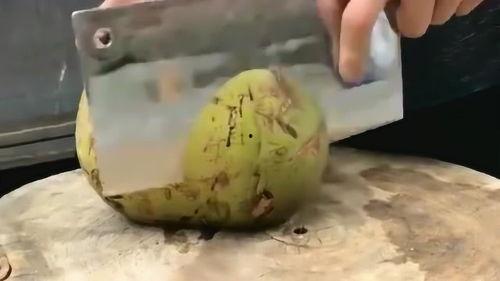 切椰子视频,汁水四溅，切椰子视频带你感受热带风情