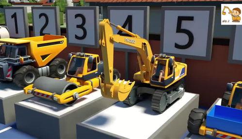 卡通挖掘机视频,趣味横生的工程探险之旅